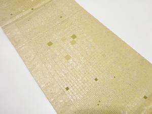 引箔　枡模様織り出し　袋帯